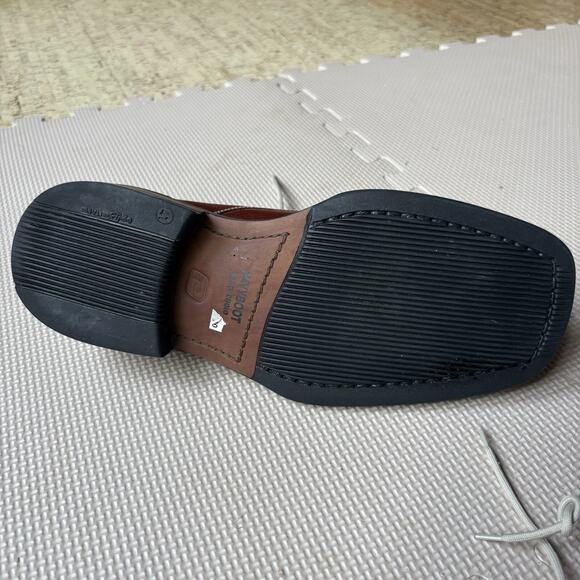 Navyboot Swiss Made Mens Brown Leather Derby Shoes Square Toe Italy Sole EU 41 - Picture 8 of 11